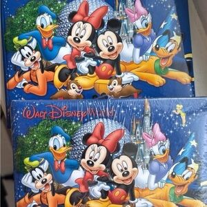 Disney Blue and Red Party Invitations with Classic Characters